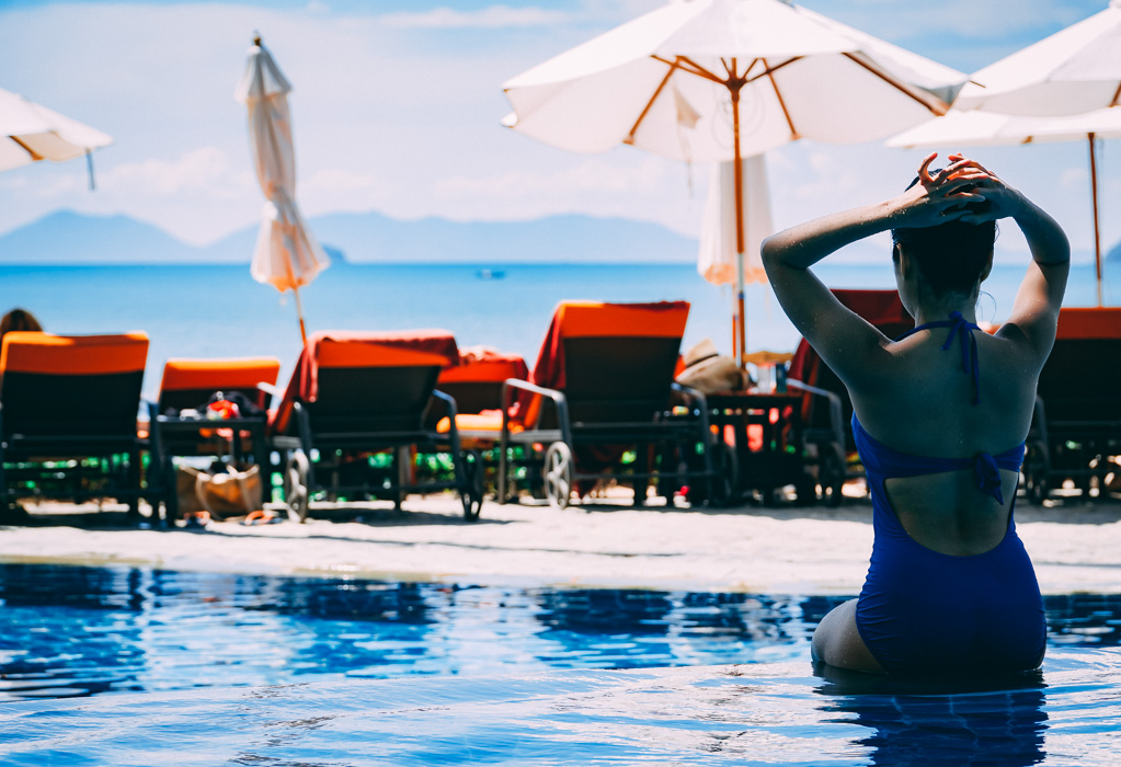 Centara Grand Beach Resort & Villas Krabi sea view from the swimming pool