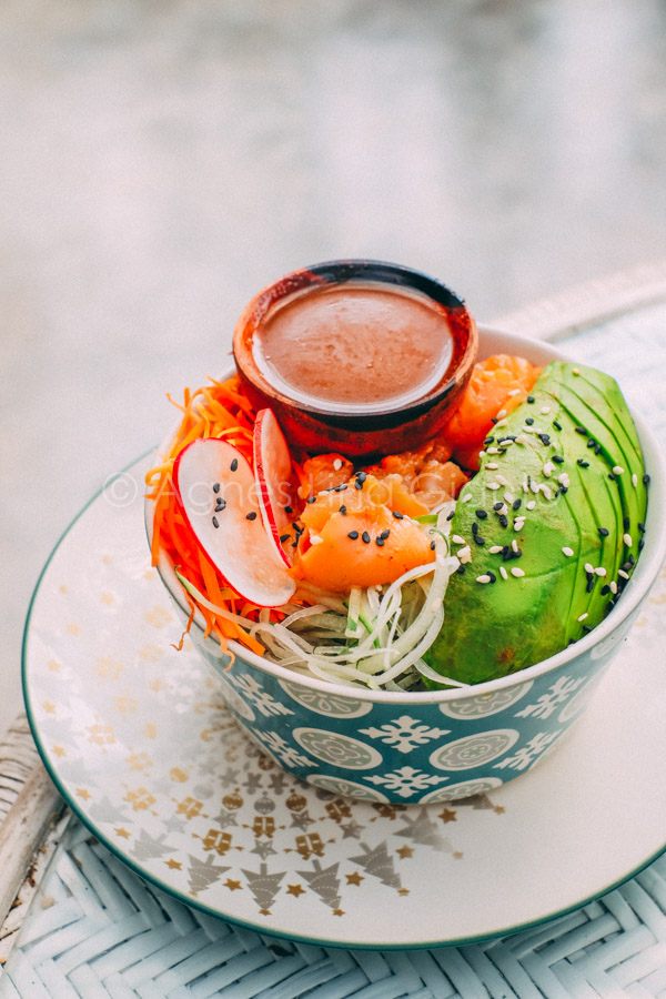 Salmon Poke Bowl at The Mocca Canggu Bali