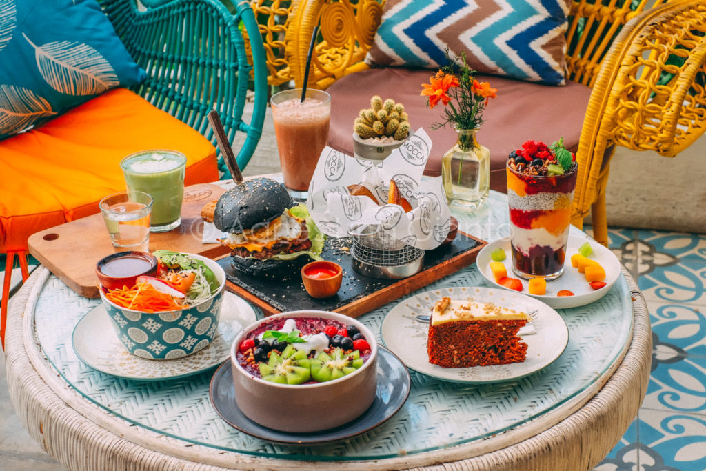 Food and coffee at the mocca canggu
