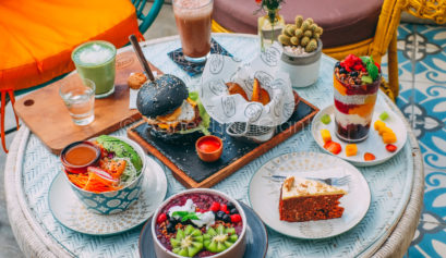 A variety of food at The Mocca Canggu Bali