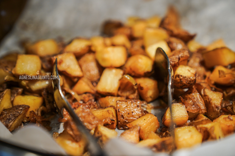 Roasted potatoes hotel breakfast