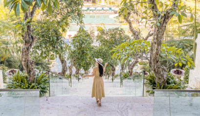 Asian female Bali luxury hotel