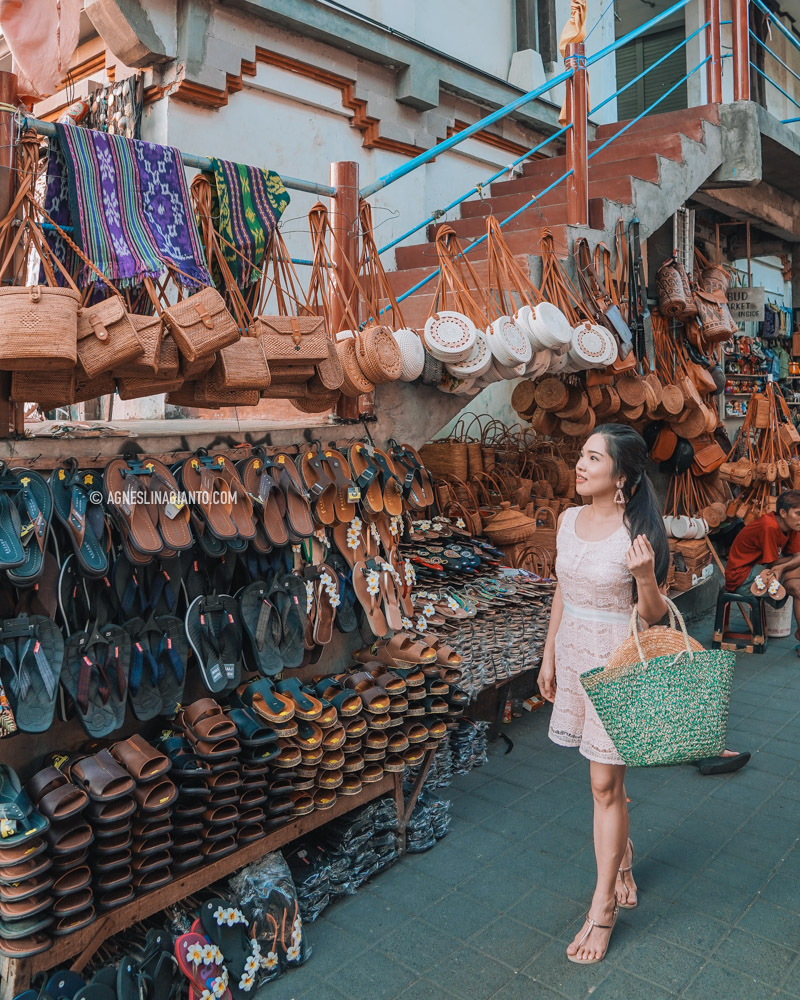 Girl Traveller at Ubud Market in Bali