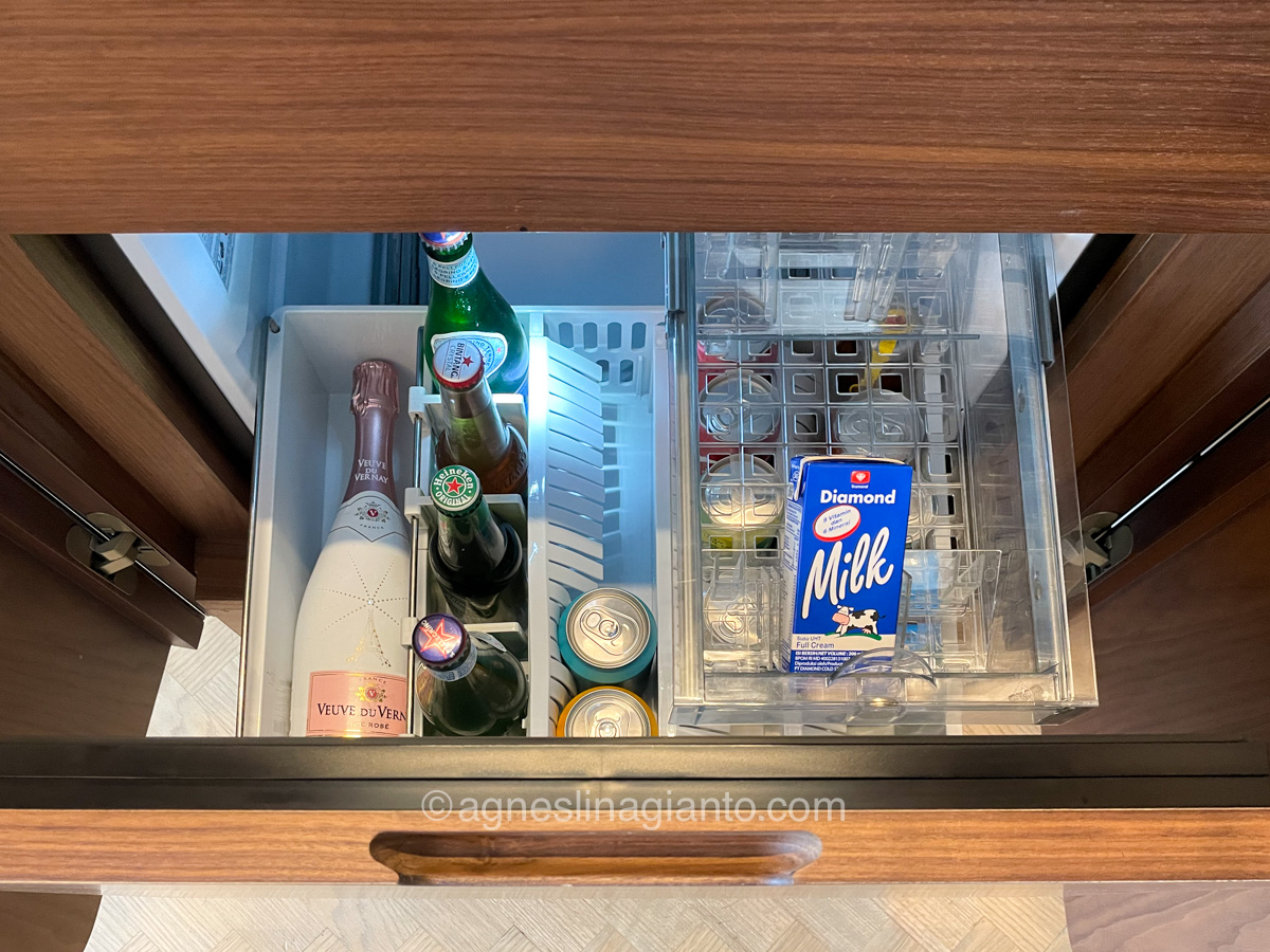 Mini bar at Langham Jakarta