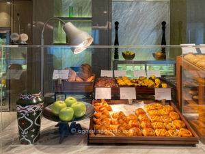 Croissant, doughnut, pain au chocolate, danish selection, lapis legit and lapis Surabaya