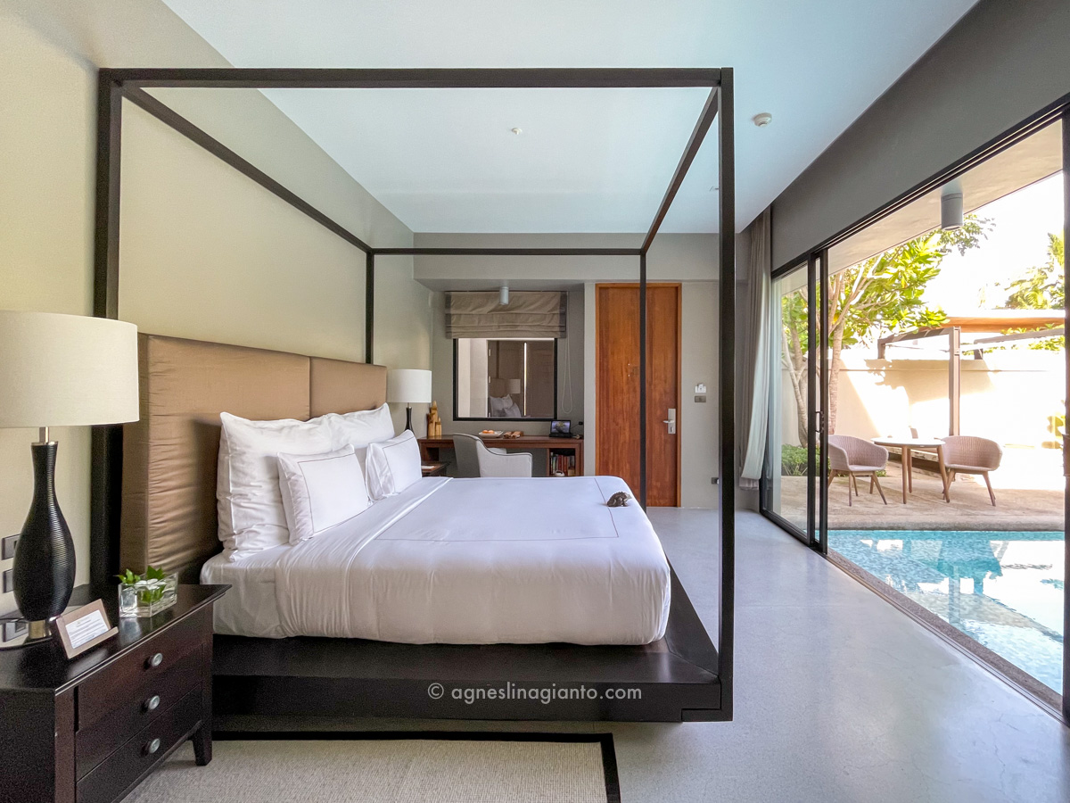 Bedroom of a large private pool villa in Phuket