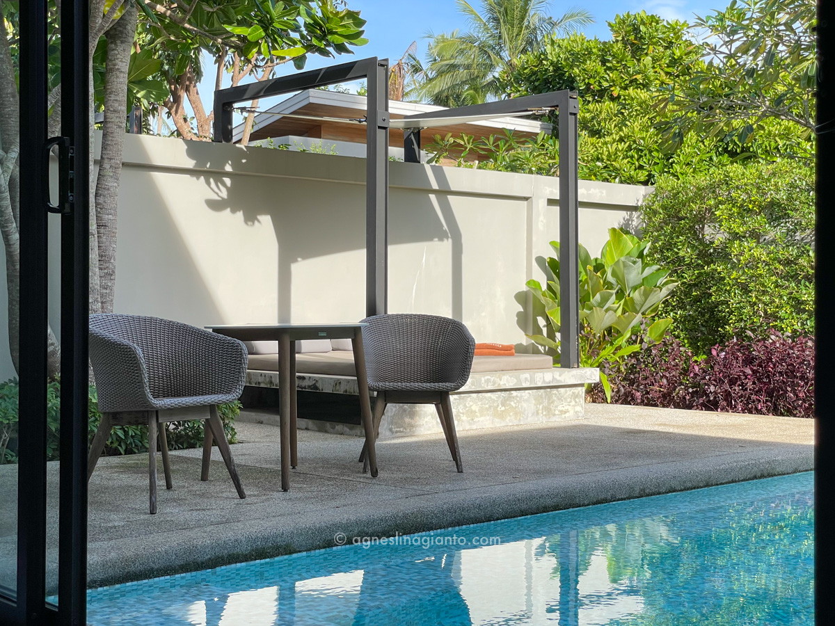 Sun deck at a private pool villa in Phuket