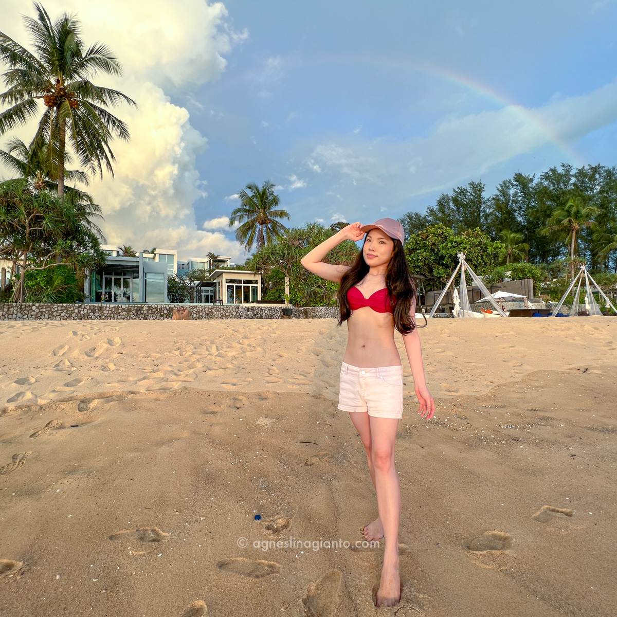 Rainbow on the beach in Thailand