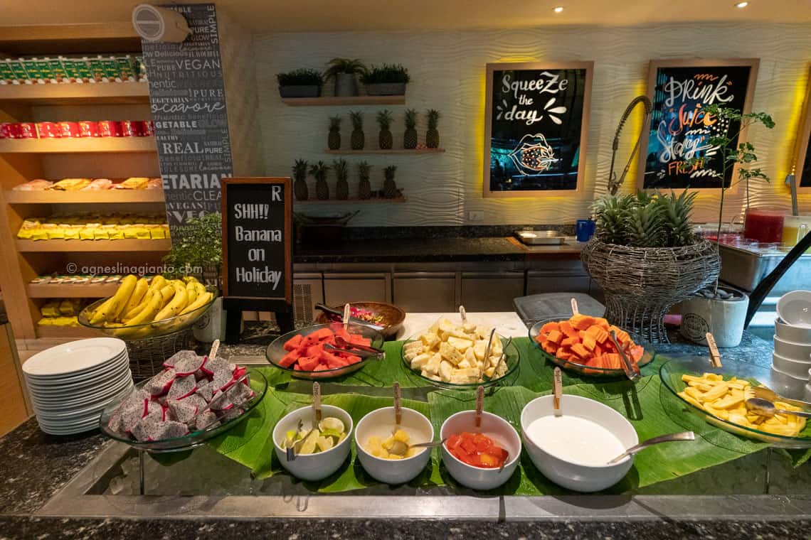 Fresh tropical fruits selection