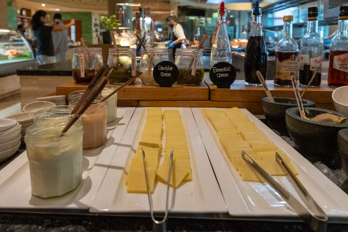Cheese selection for breakfast at Renaissance Phuket