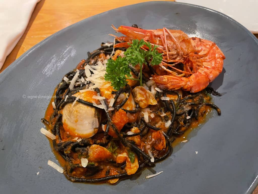 Squid ink marinara - dinner at Loca Vore Restaurant