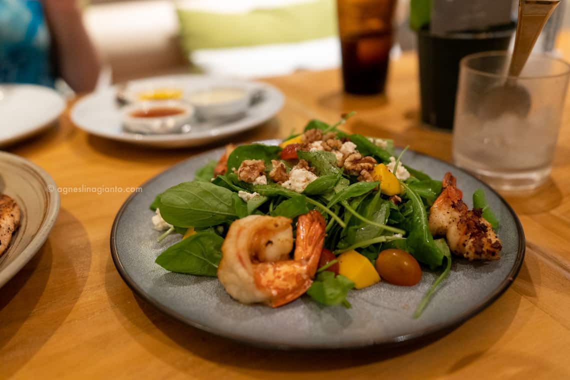 Prawn summer salad - dinner at Loca Vore Restaurant