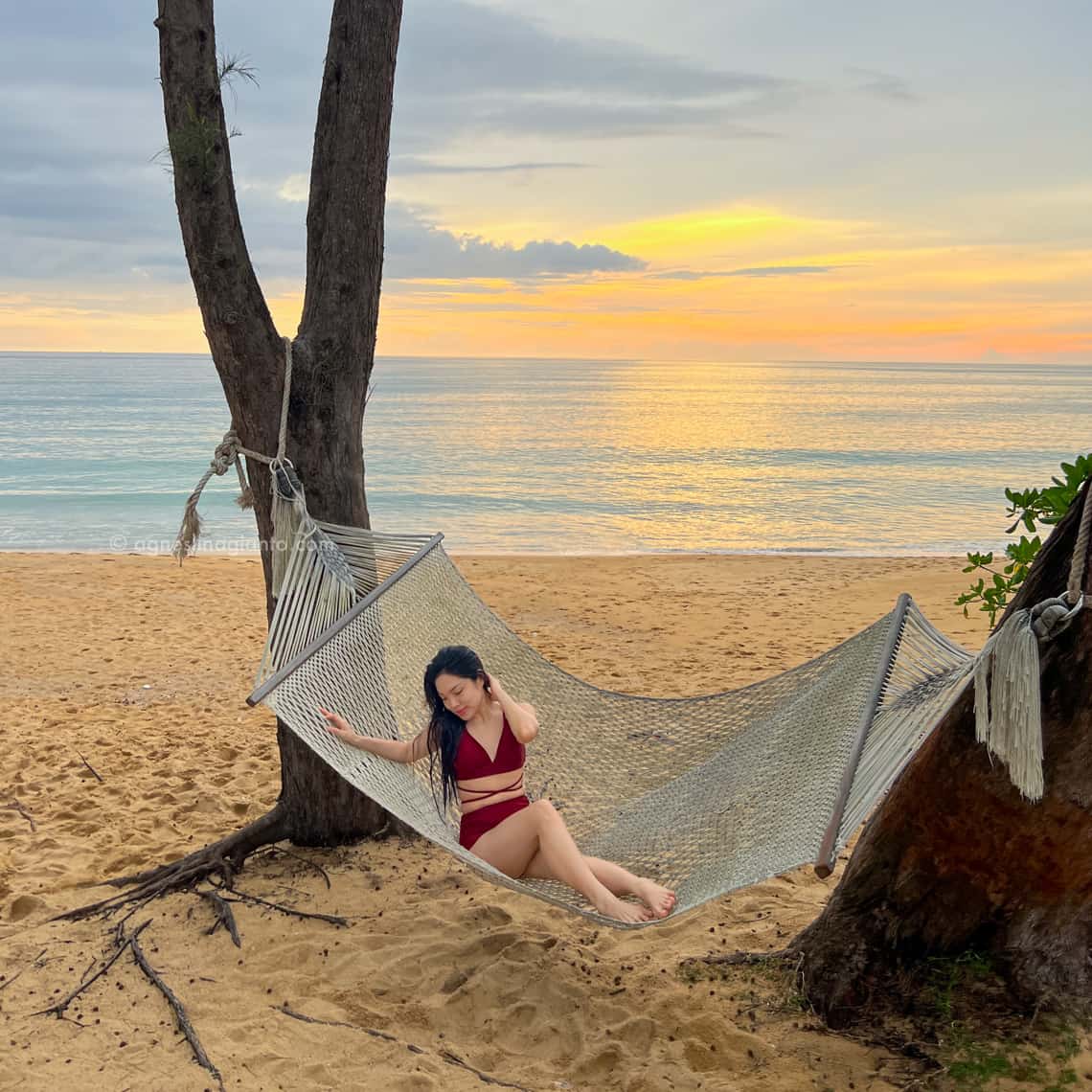 Sunset on Mai Khao beach at Renaissance Phuket Resort & Spa