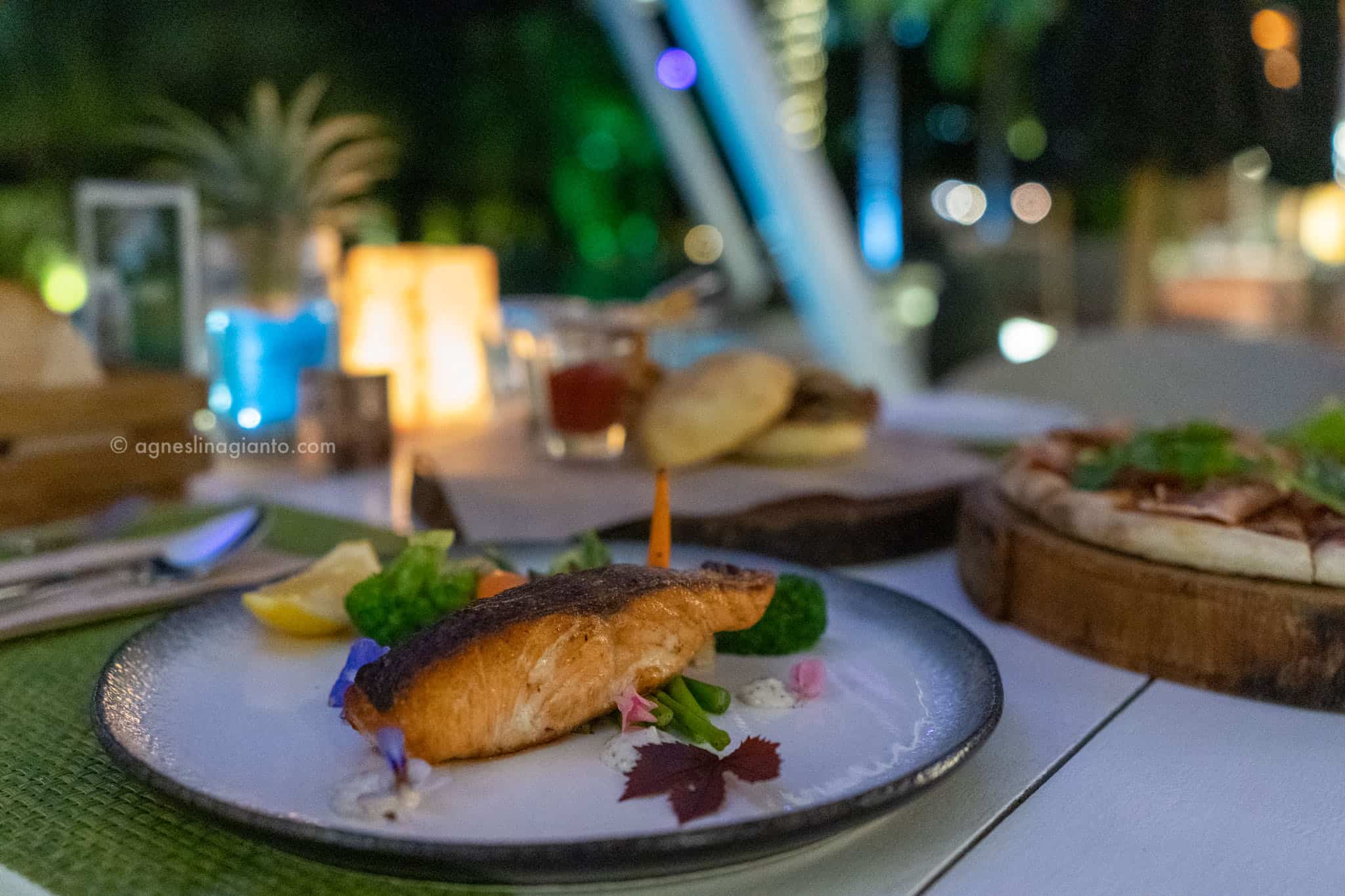 Grilled Salmon at Firefly Restaurant