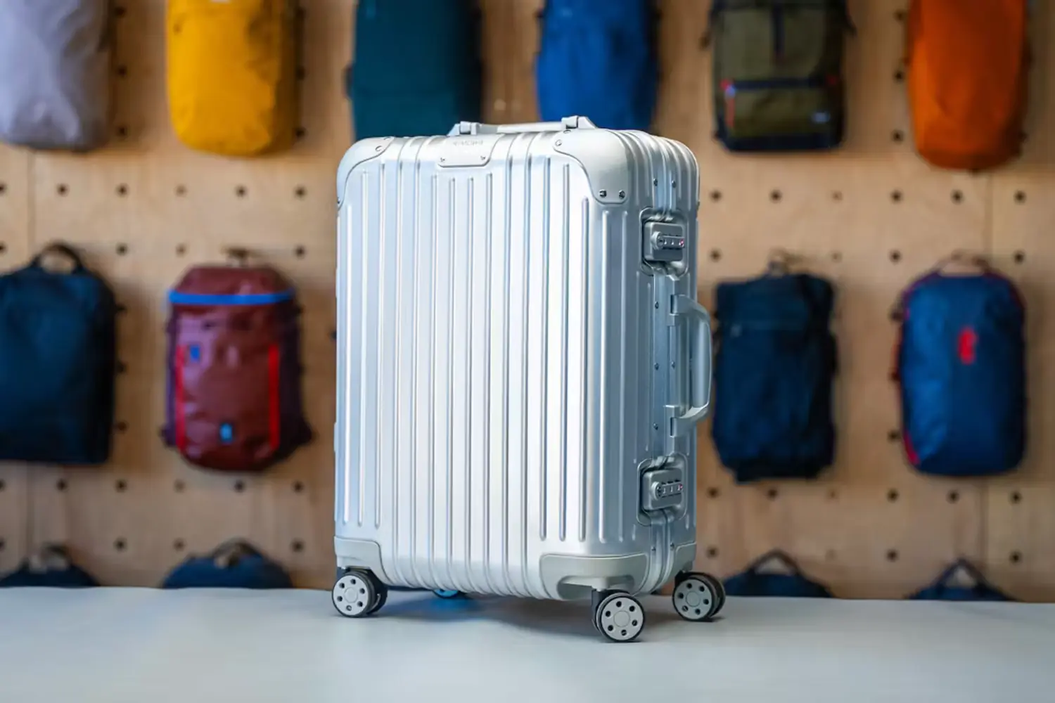 The Rimowa Original Cabin in its range of anodised aluminium colour finishes