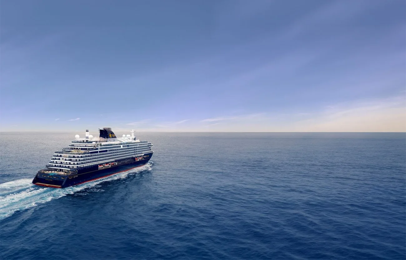 Explora Journeys EXPLORA I luxury cruise ship, aerial view