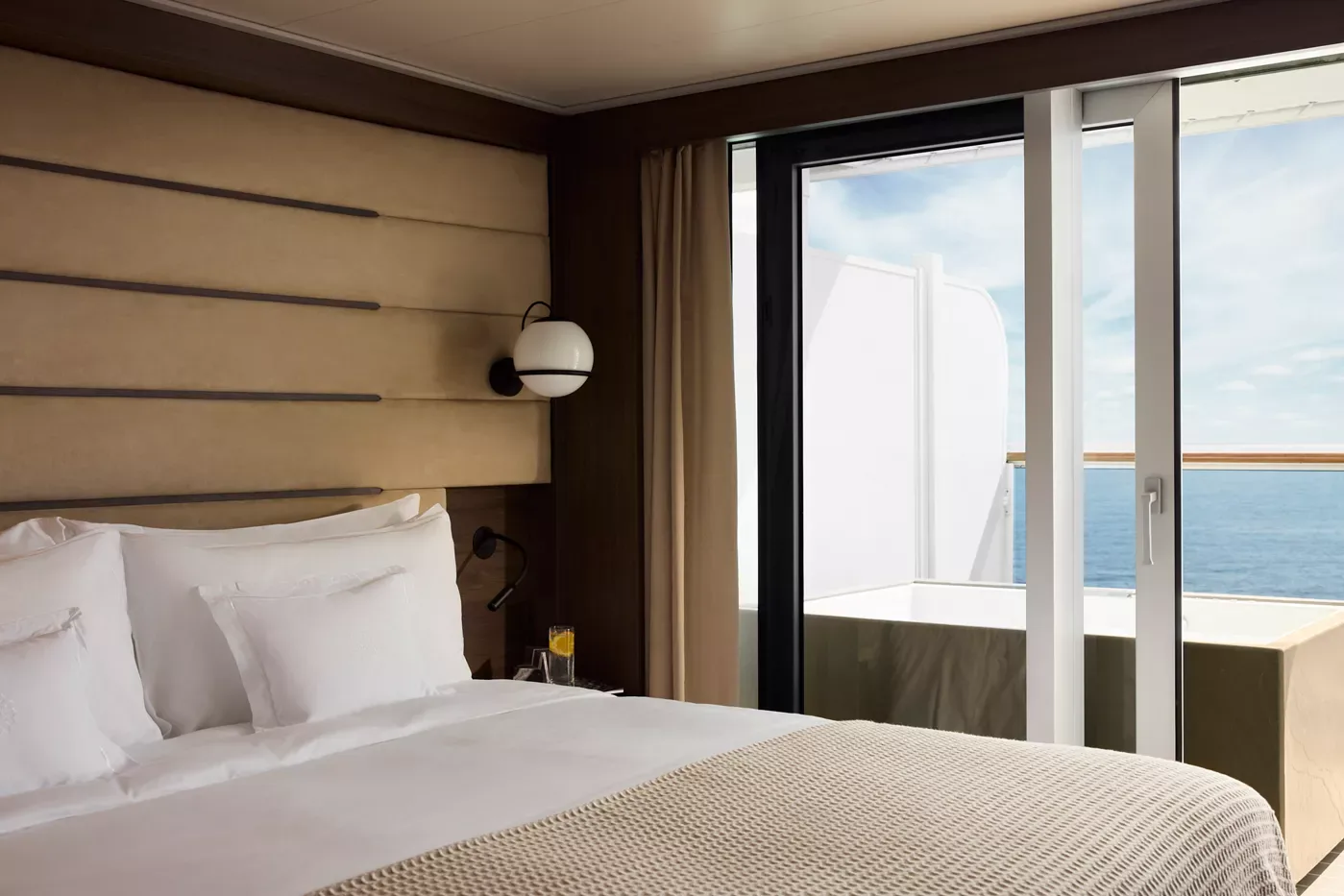 The Cove Residence aboard Explora Journeys, an ocean-front suite with private terrace