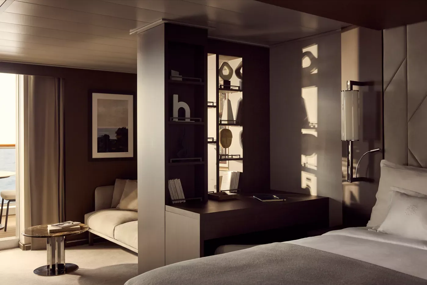 The Ocean Penthouse aboard Explora Journeys, an ocean-front suite with private terrace