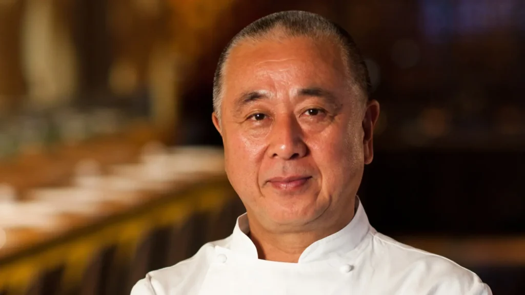 Chef Nobu Matsuhisa photographed in chef's whites