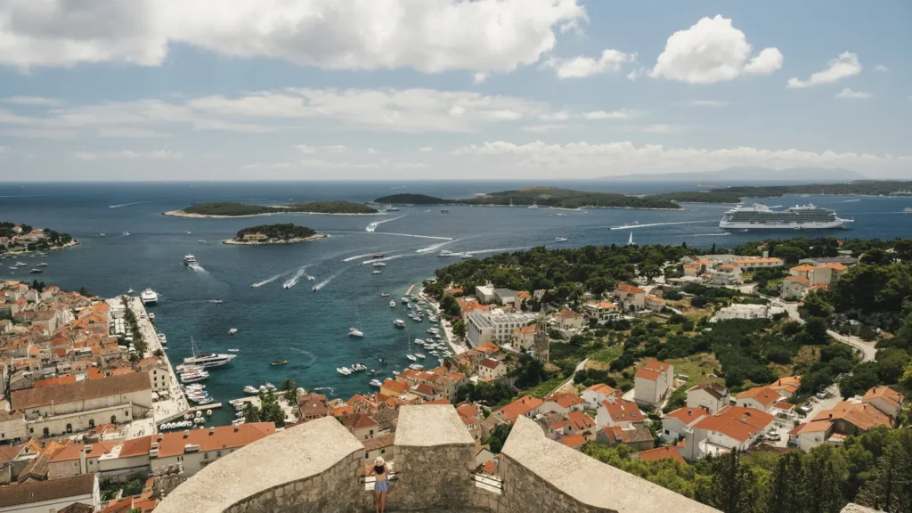 The harbour at Hvar on the Dalmatian coast