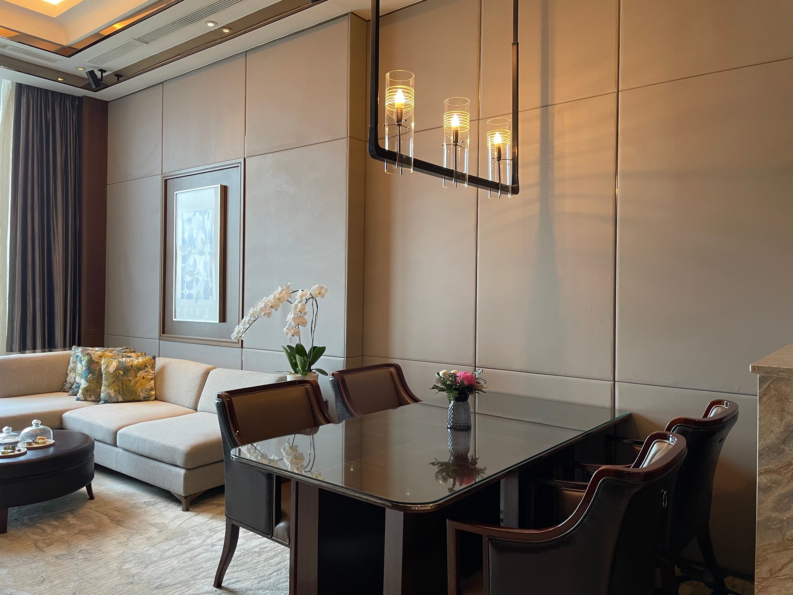 The dining table, set for six — The Westin Jakarta