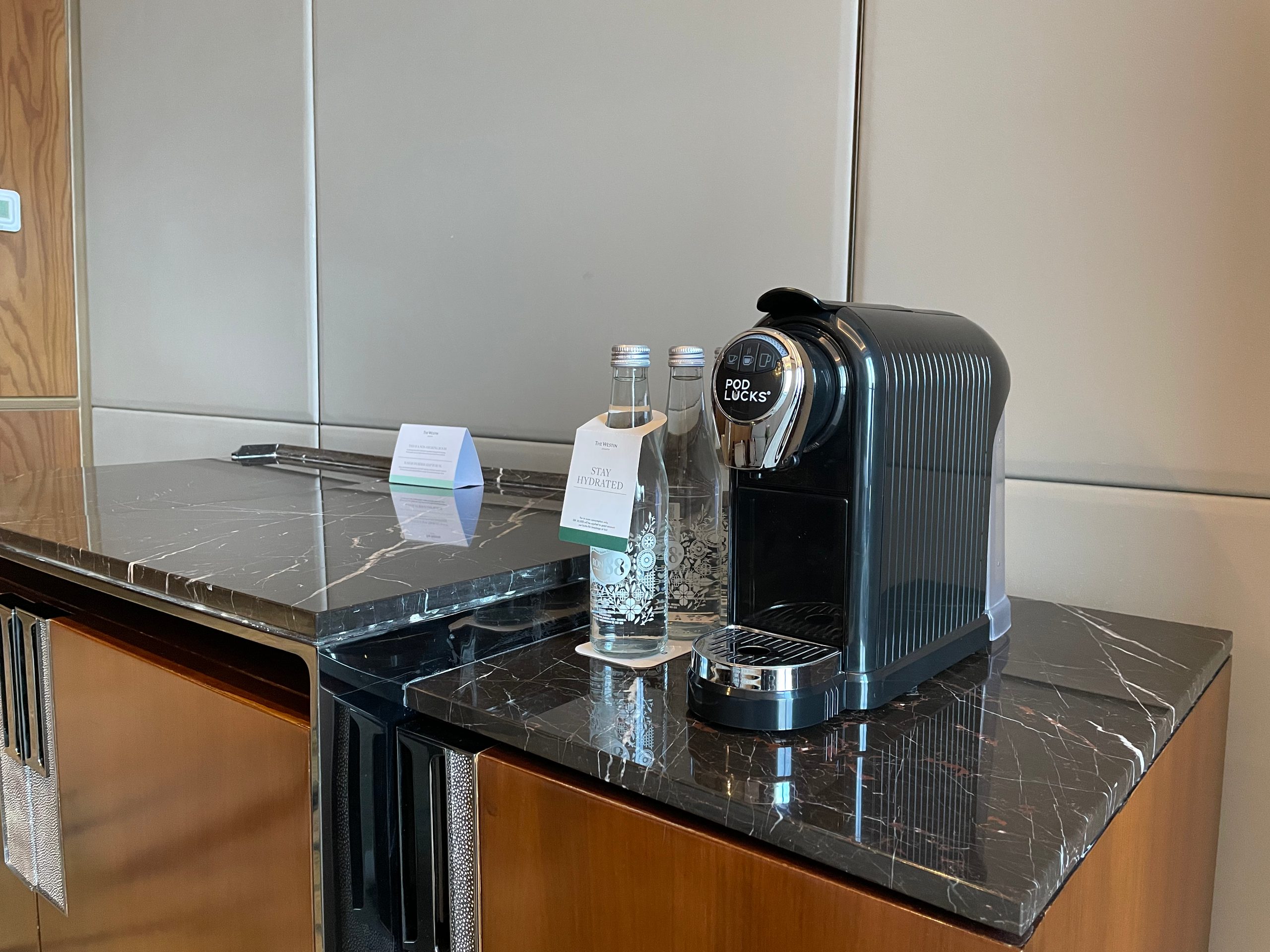 The espresso machine on the pantry counter — The Westin Jakarta