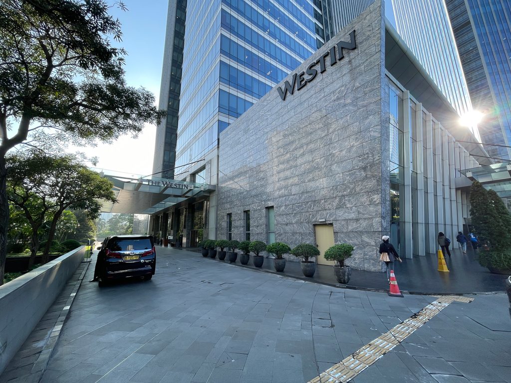 Gama Tower, home to The Westin Jakarta, seen from the street