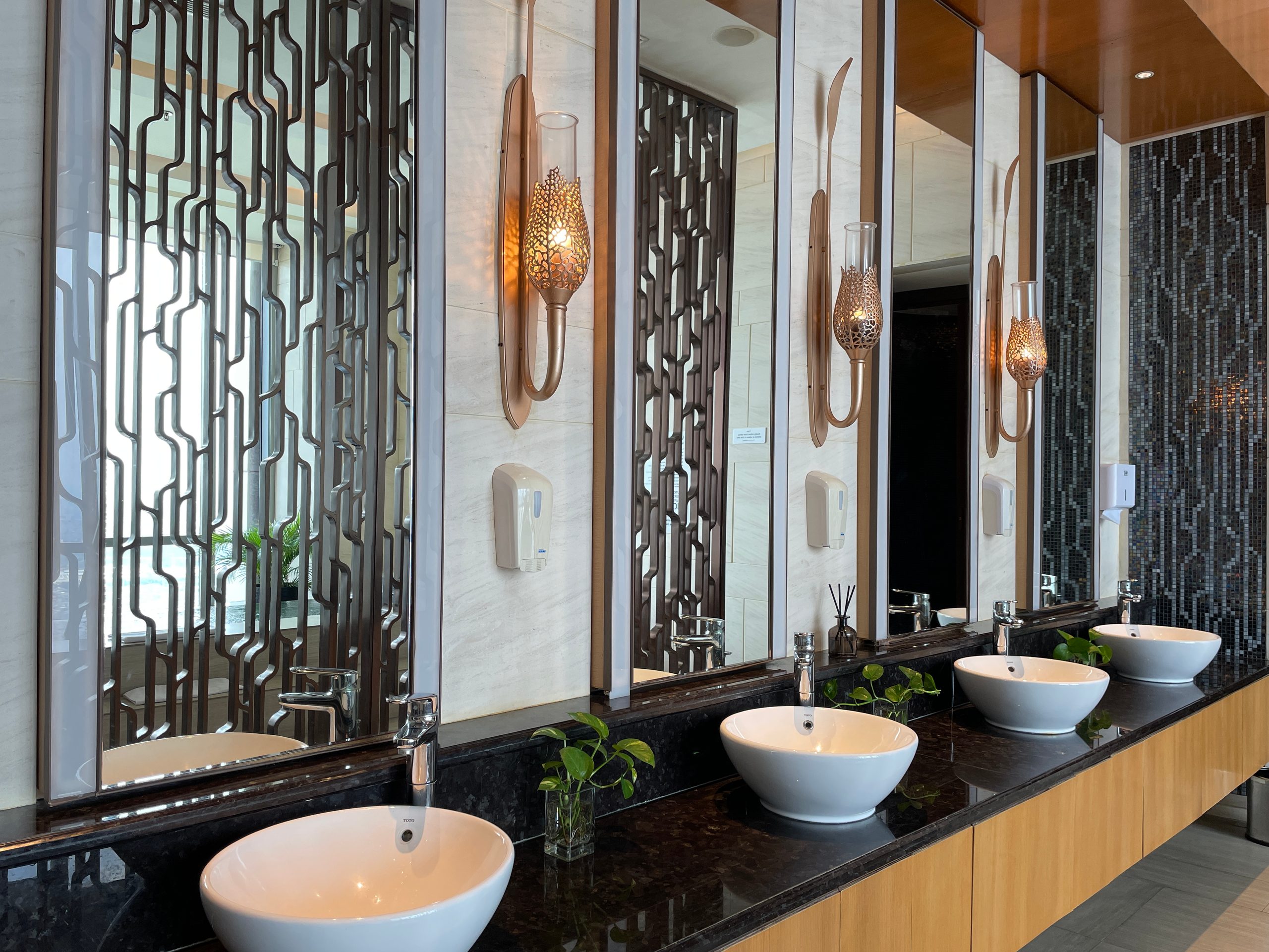 Vessel sinks in the changing room — The Westin Jakarta
