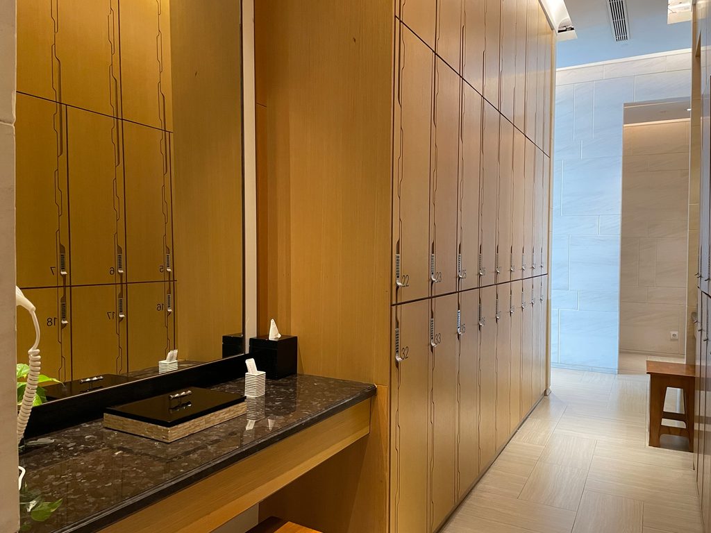 Lockers in the changing room — The Westin Jakarta
