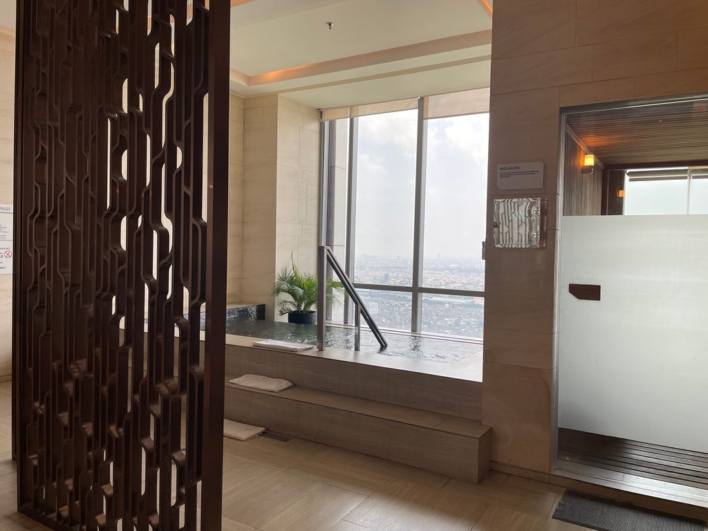 The sauna and hot bath at Heavenly Spa, The Westin Jakarta