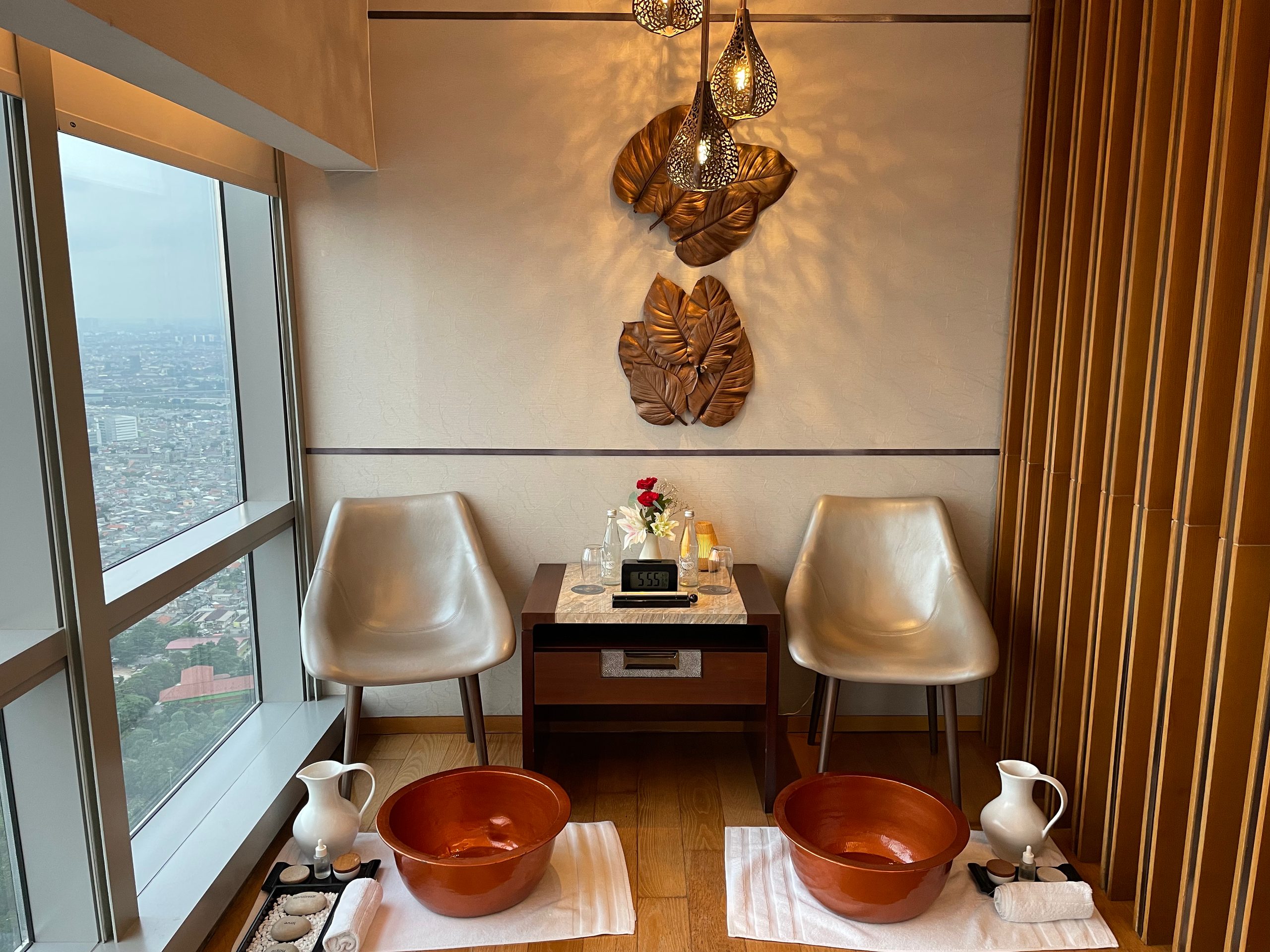 The foot ritual that opens each treatment — The Westin Jakarta