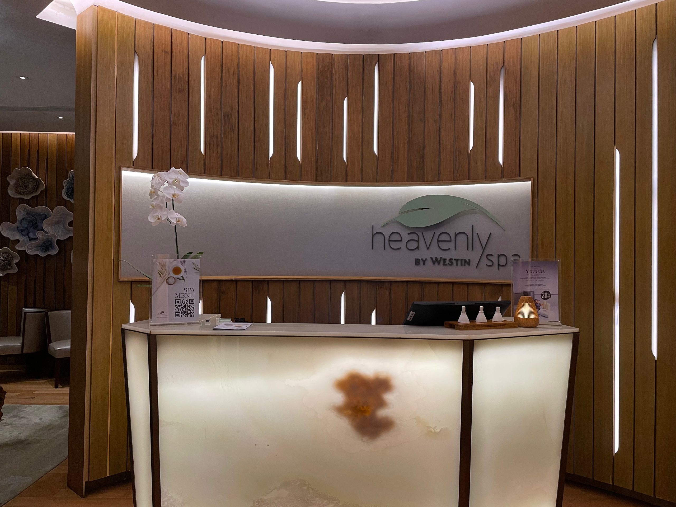 The reception at Heavenly Spa — The Westin Jakarta