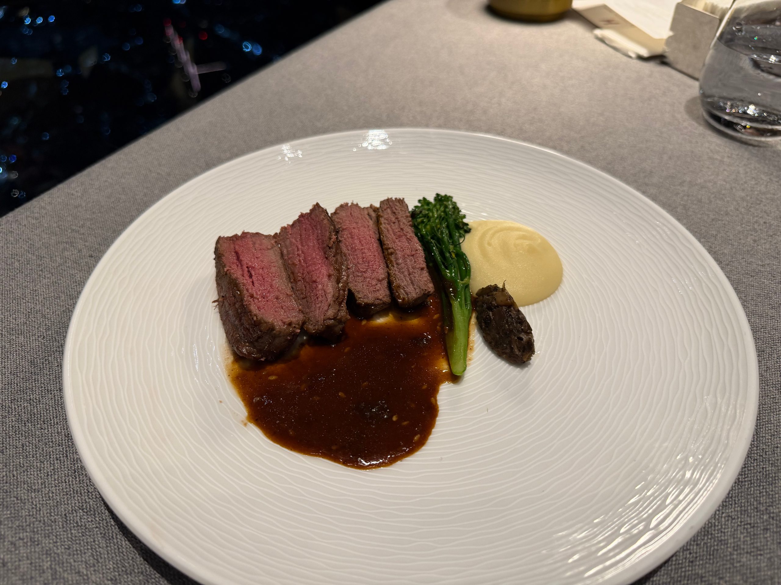Beef yakiniku — Black Angus tenderloin with miso potato purée — The Westin Jakarta