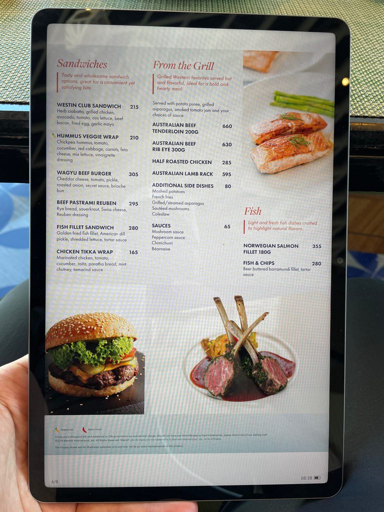 Sandwiches, From the Grill, and fish (page 6 of 8) — The Westin Jakarta