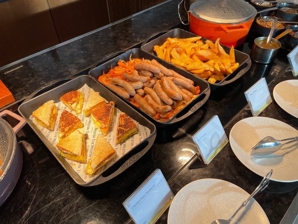 The breakfast buffet at Seasonal Tastes, the all-day dining restaurant on level 51 at The Westin Jakarta