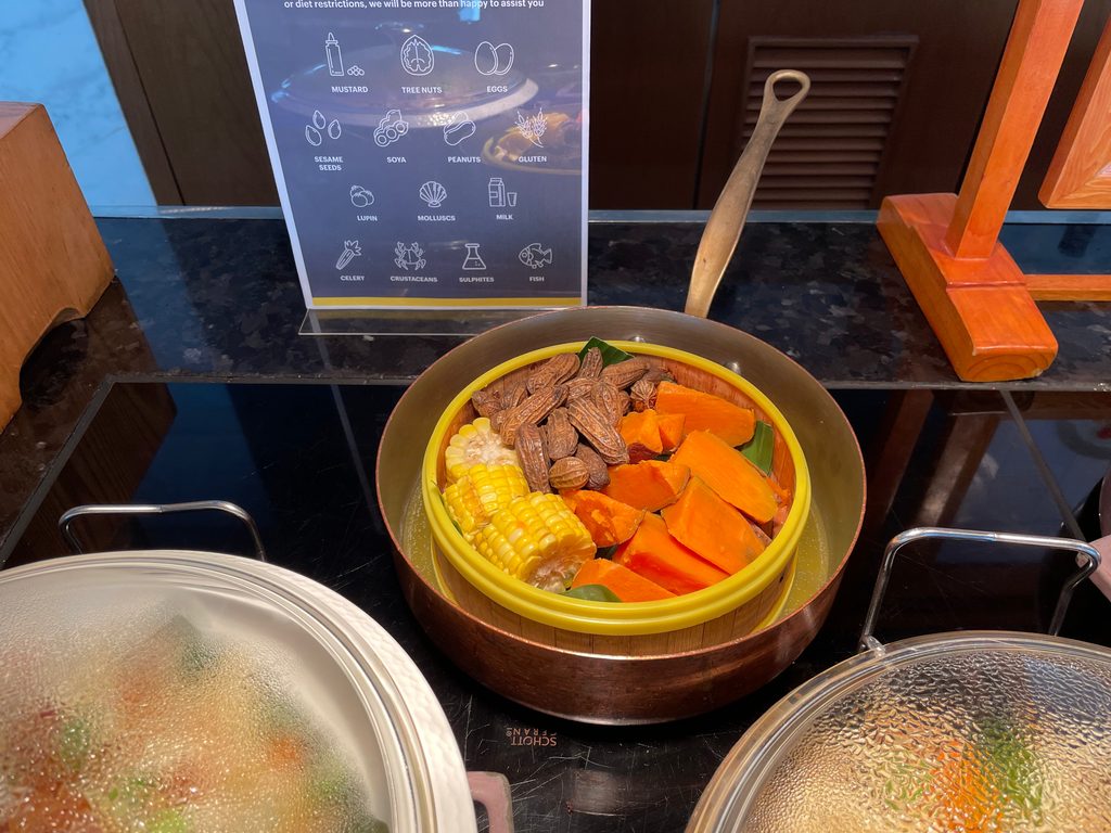 The breakfast buffet at Seasonal Tastes, the all-day dining restaurant on level 51 at The Westin Jakarta