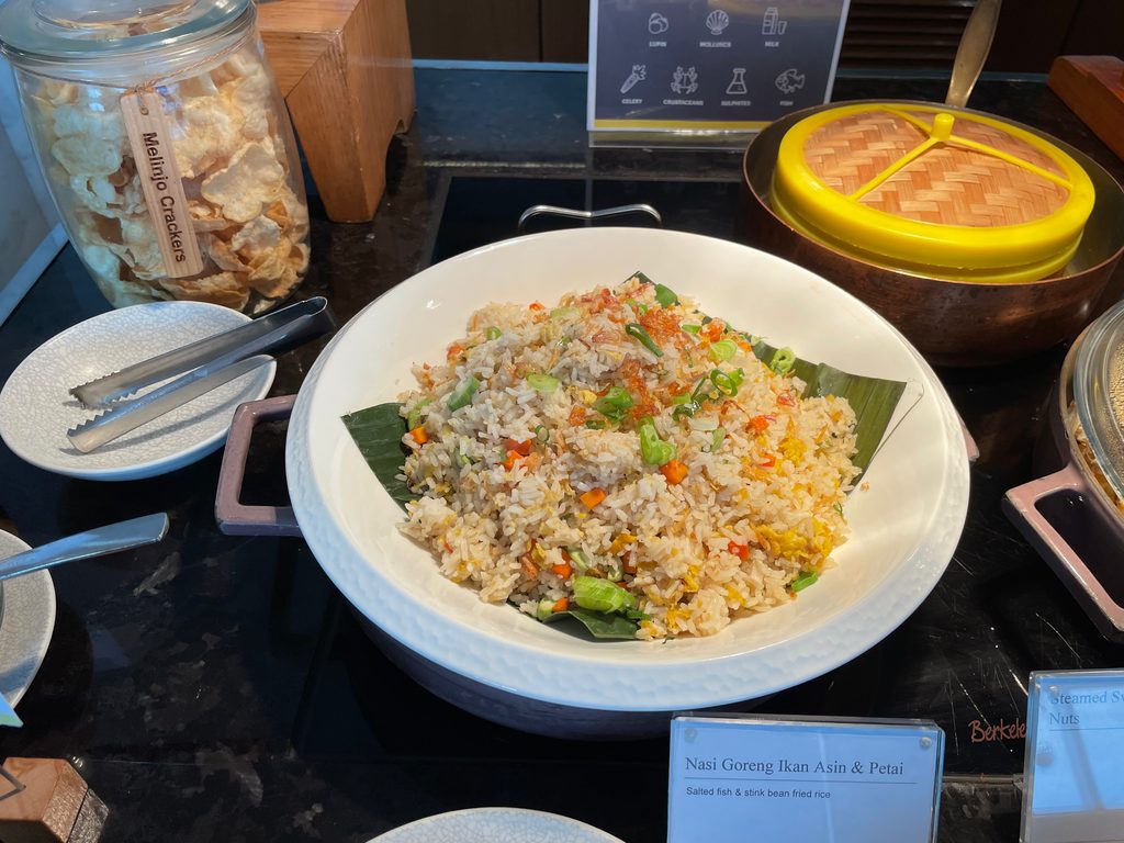 The breakfast buffet at Seasonal Tastes, the all-day dining restaurant on level 51 at The Westin Jakarta
