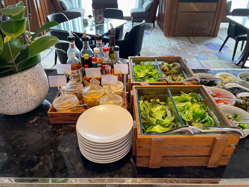 The breakfast buffet at Seasonal Tastes, the all-day dining restaurant on level 51 at The Westin Jakarta