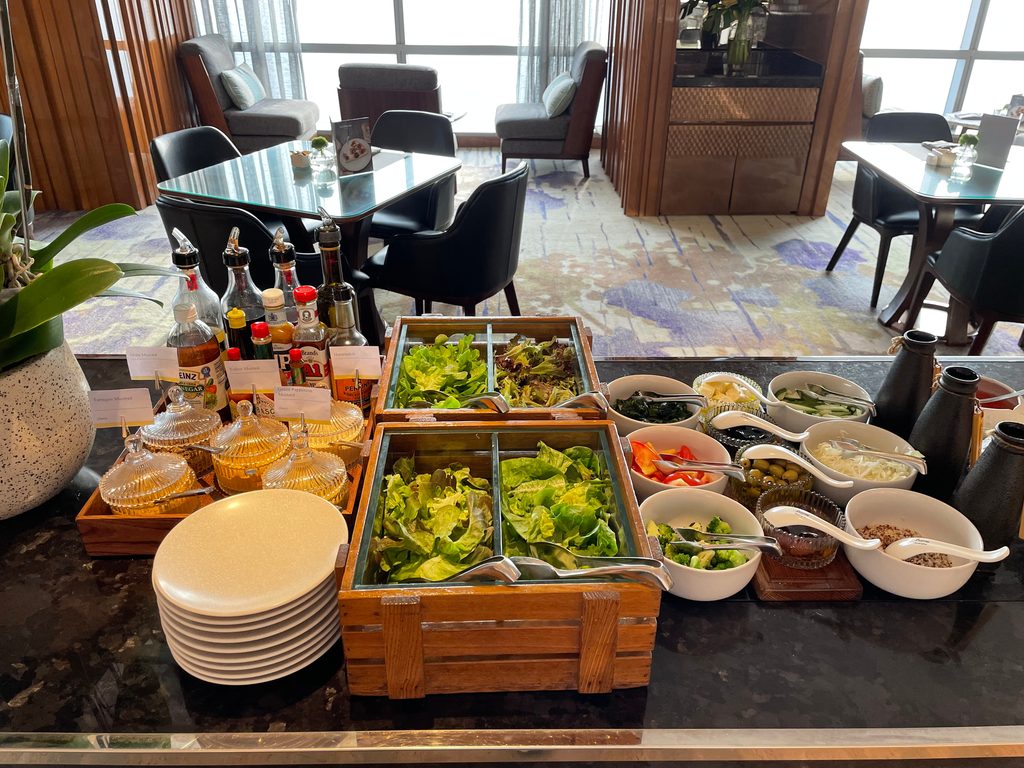 The breakfast buffet at Seasonal Tastes, the all-day dining restaurant on level 51 at The Westin Jakarta