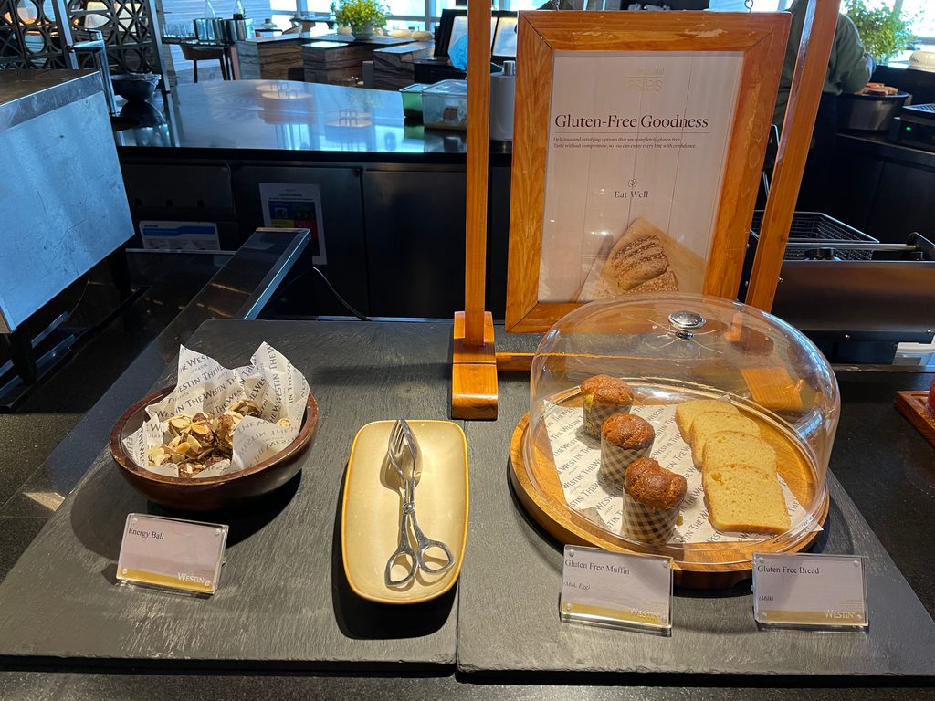 The breakfast buffet at Seasonal Tastes, the all-day dining restaurant on level 51 at The Westin Jakarta