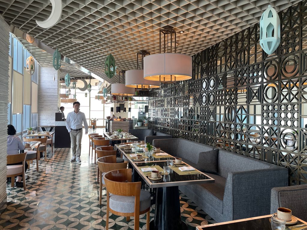 The breakfast buffet at Seasonal Tastes, the all-day dining restaurant on level 51 at The Westin Jakarta