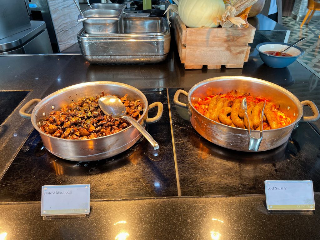 The breakfast buffet at Seasonal Tastes, the all-day dining restaurant on level 51 at The Westin Jakarta
