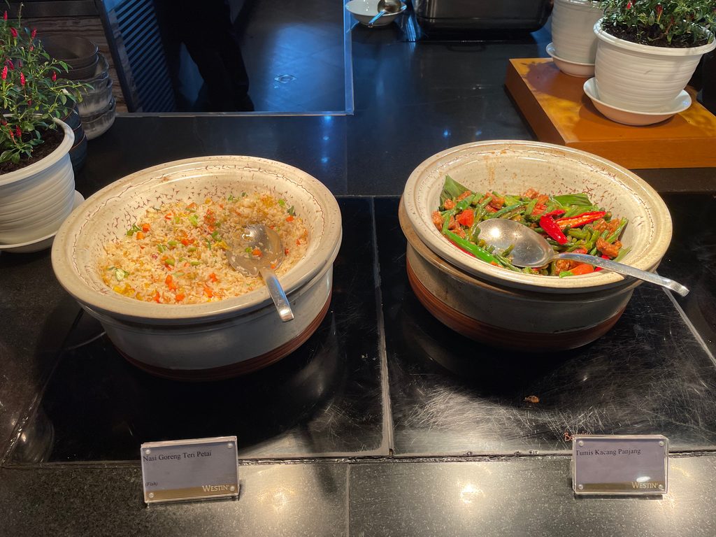 The breakfast buffet at Seasonal Tastes, the all-day dining restaurant on level 51 at The Westin Jakarta