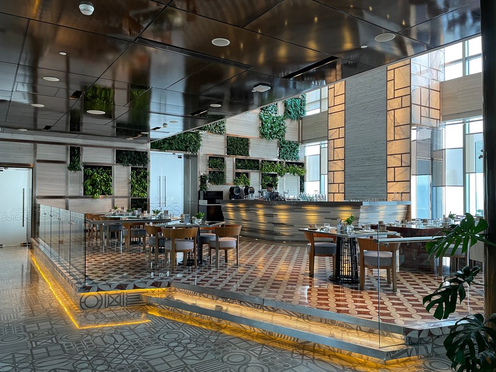 The breakfast buffet at Seasonal Tastes, the all-day dining restaurant on level 51 at The Westin Jakarta
