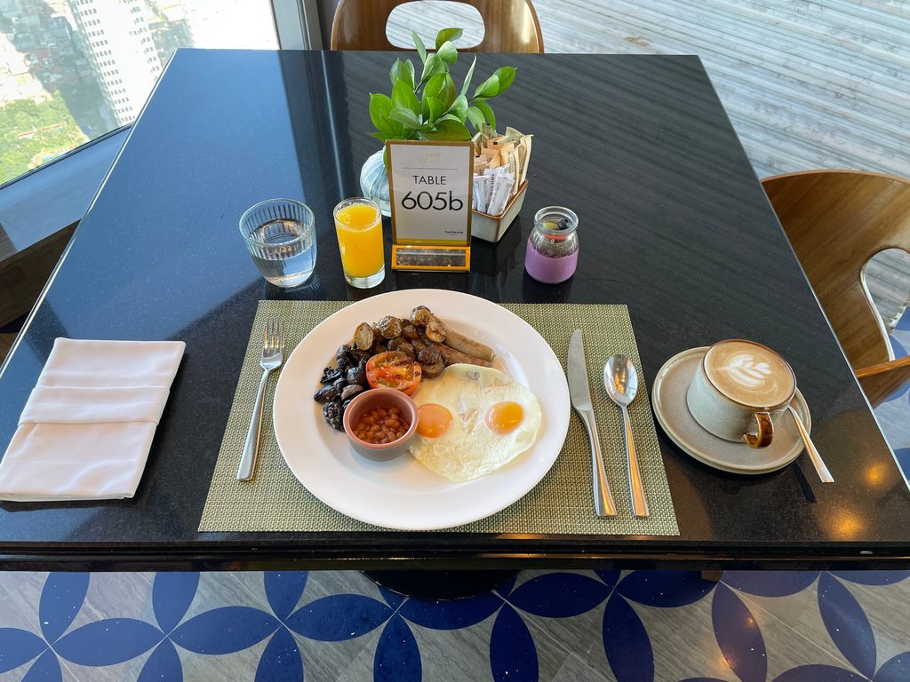The breakfast buffet at Seasonal Tastes, the all-day dining restaurant on level 51 at The Westin Jakarta