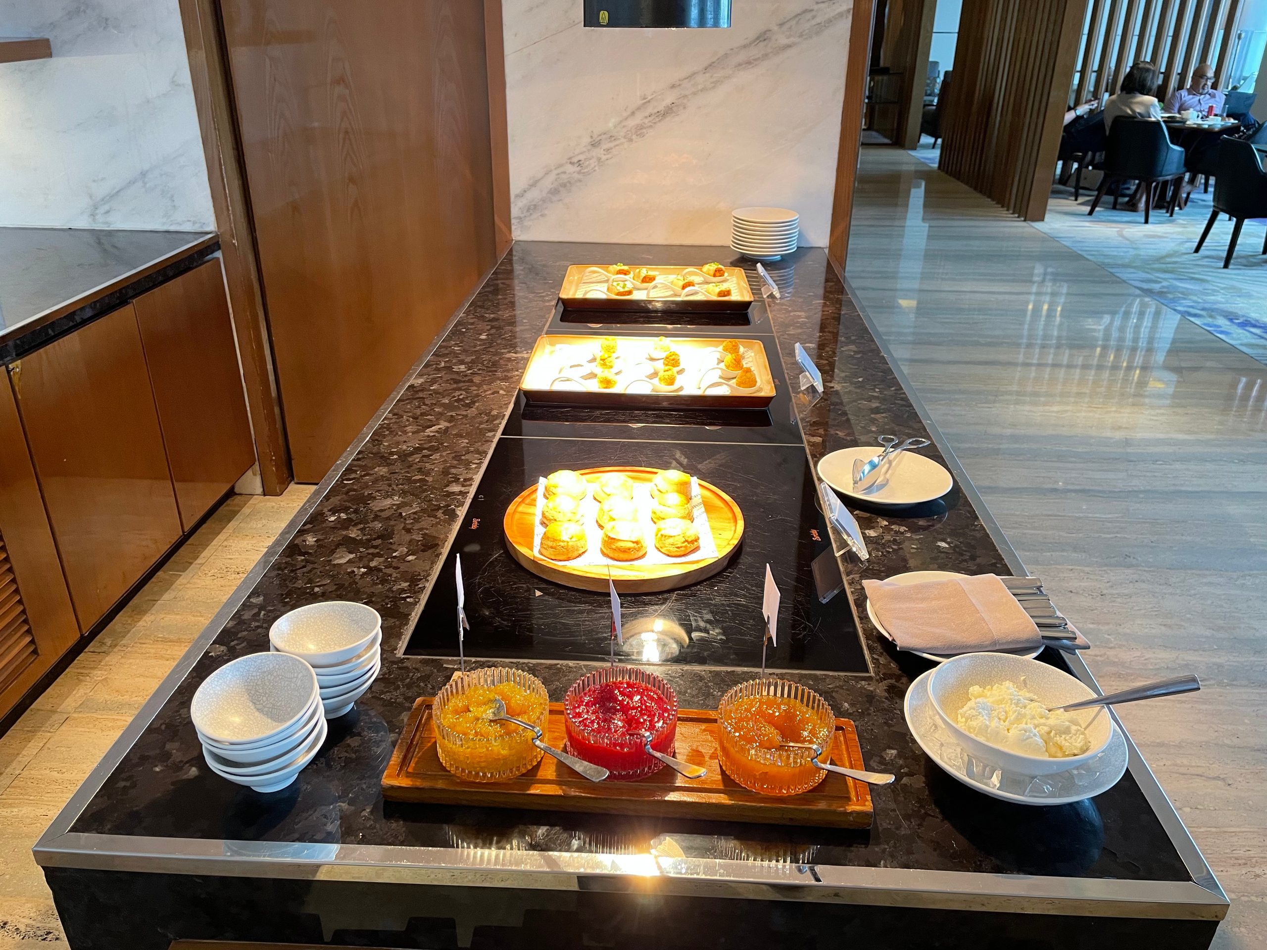 Afternoon tea service in the Westin Club lounge on level 65 at The Westin Jakarta
