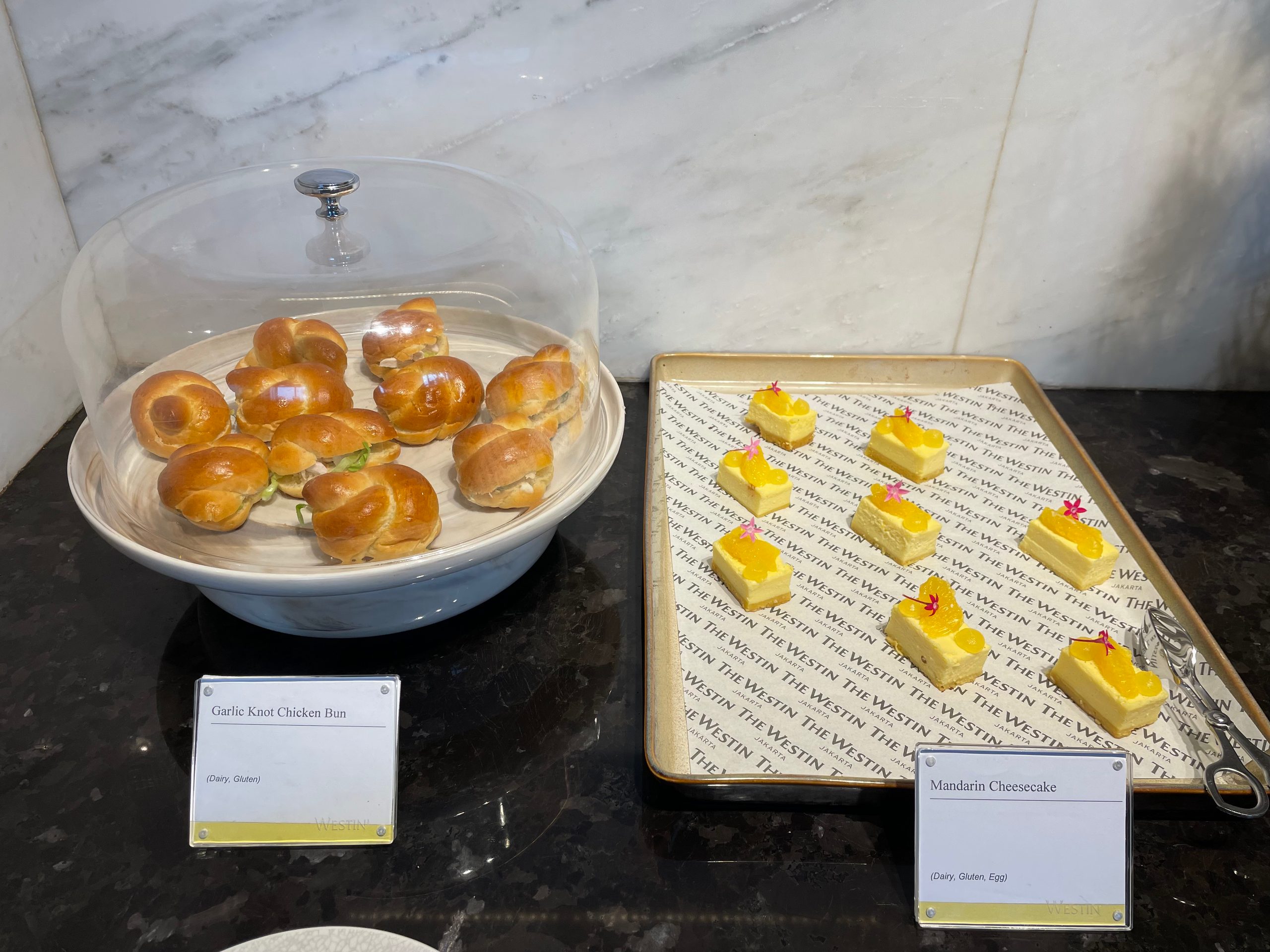 Afternoon tea service in the Westin Club lounge on level 65 at The Westin Jakarta