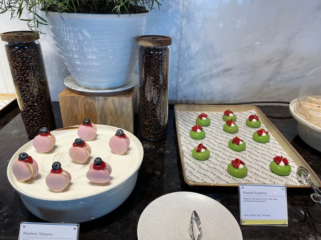 Afternoon tea service in the Westin Club lounge on level 65 at The Westin Jakarta