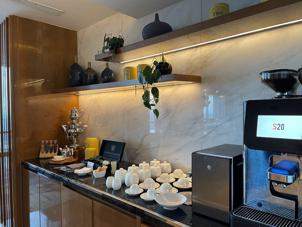Afternoon tea service in the Westin Club lounge on level 65 at The Westin Jakarta