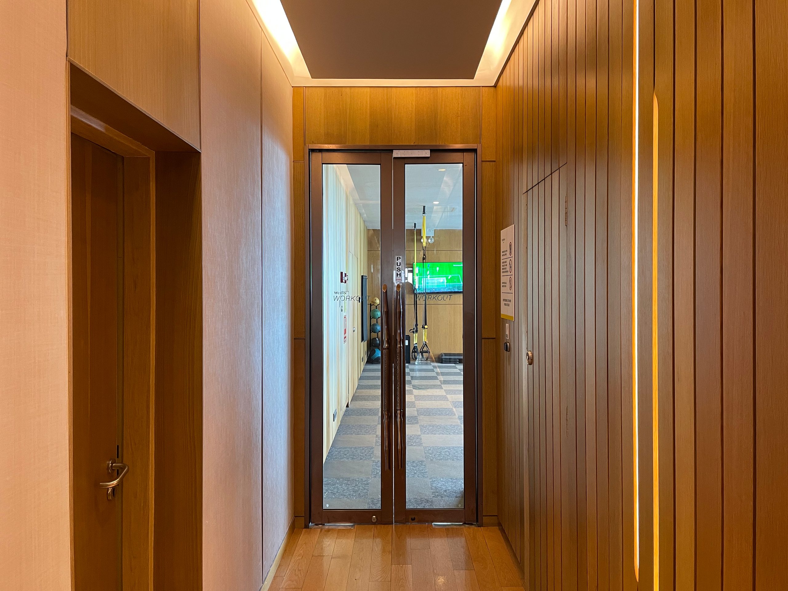 The entrance to the WestinWORKOUT fitness studio at The Westin Jakarta